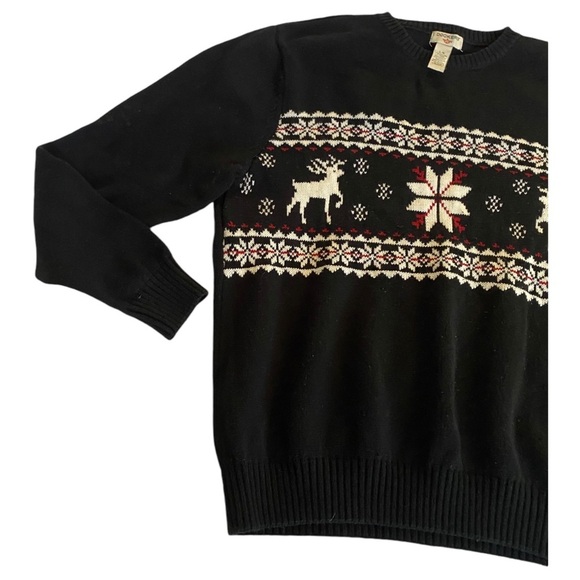 VINTAGE 100% COTTON GRANDPA FISHERMAN HOLIDAY/WINTER SWEATER THICK AND WARM - Picture 4 of 12